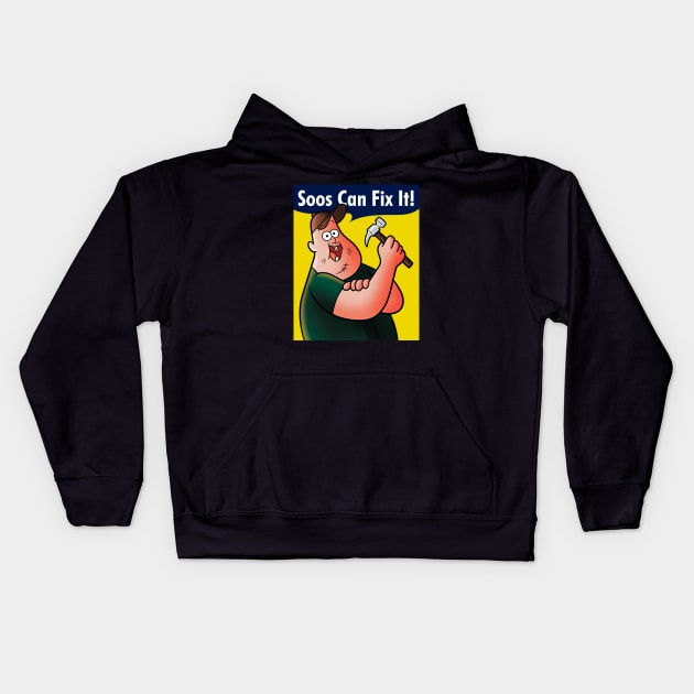 Soos can fix it! Kids Hoodie by jasesa